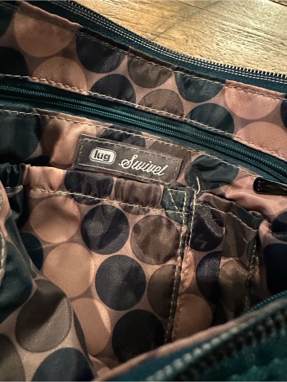Lug Teal Quilted Shoulder Bag - Picture 5 of 6